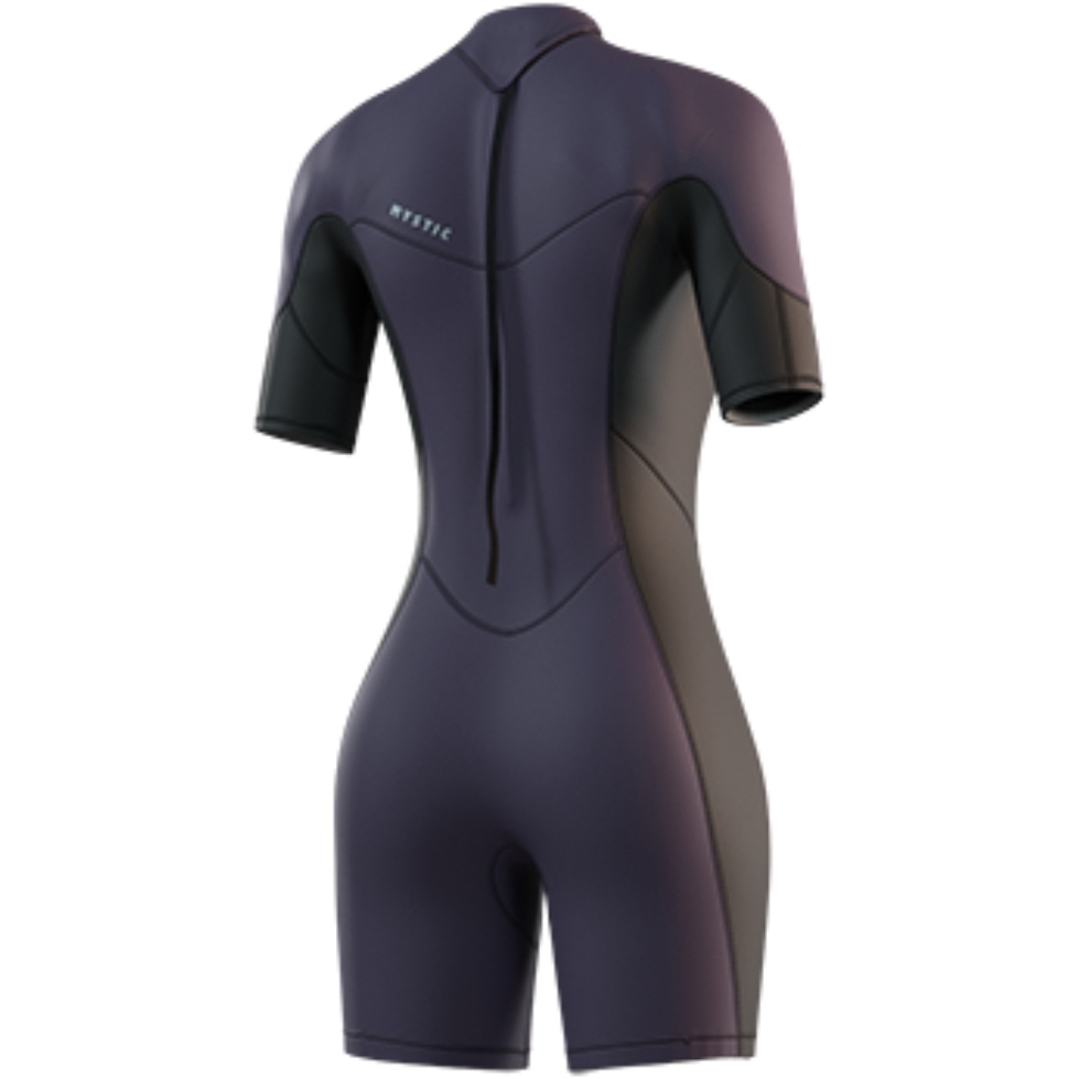 Mystic Brand 3/2mm Back Zip Flatlock Shorty 2026 Våddragt Til Kvinder 35000.250064 - Deep Purple